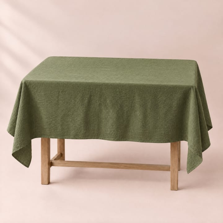 The Pure Linen Tablecloth, Moss green