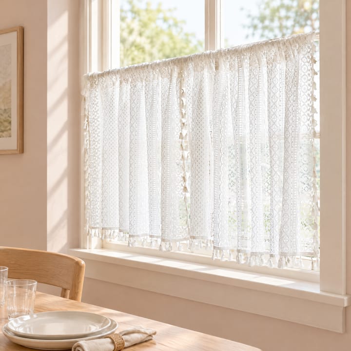 The Tassel Lace Cafe Curtain