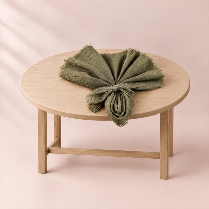 The Crinkled Gauze Napkin, Olive green