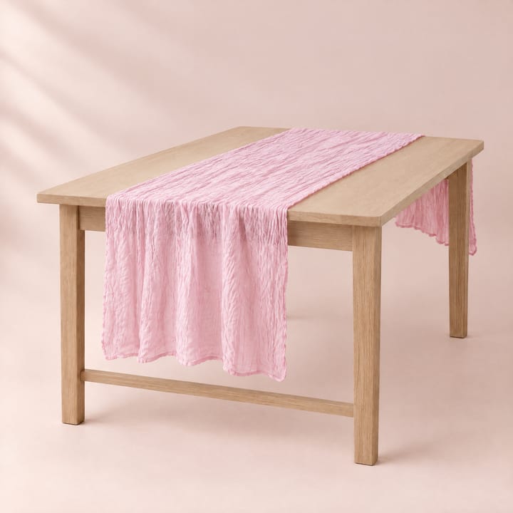 The Wrinkle Gauze Table Runner, Pink