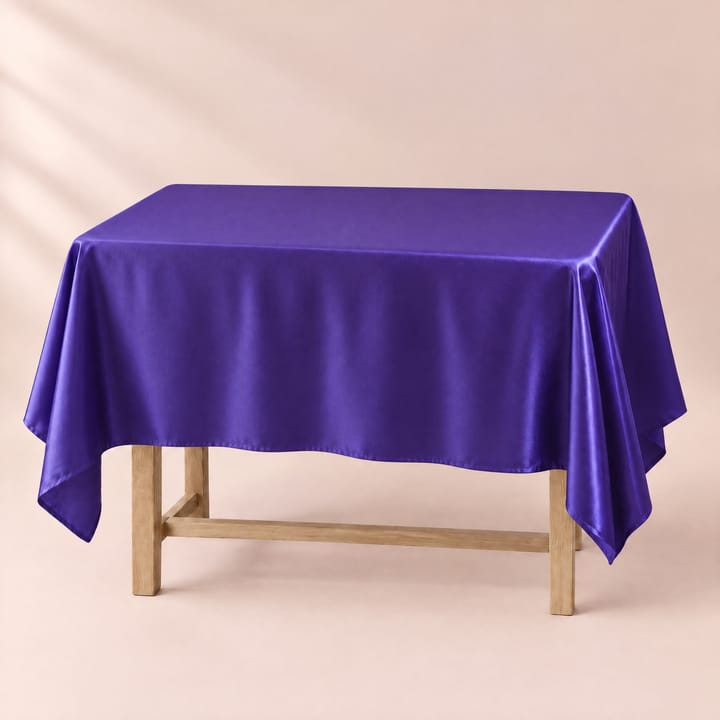 The Satin Rectangle Tablecloth, Purple