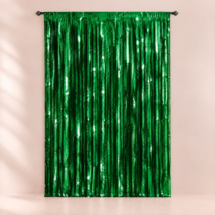 The Foil Fringe Backdrop Curtain, Green
