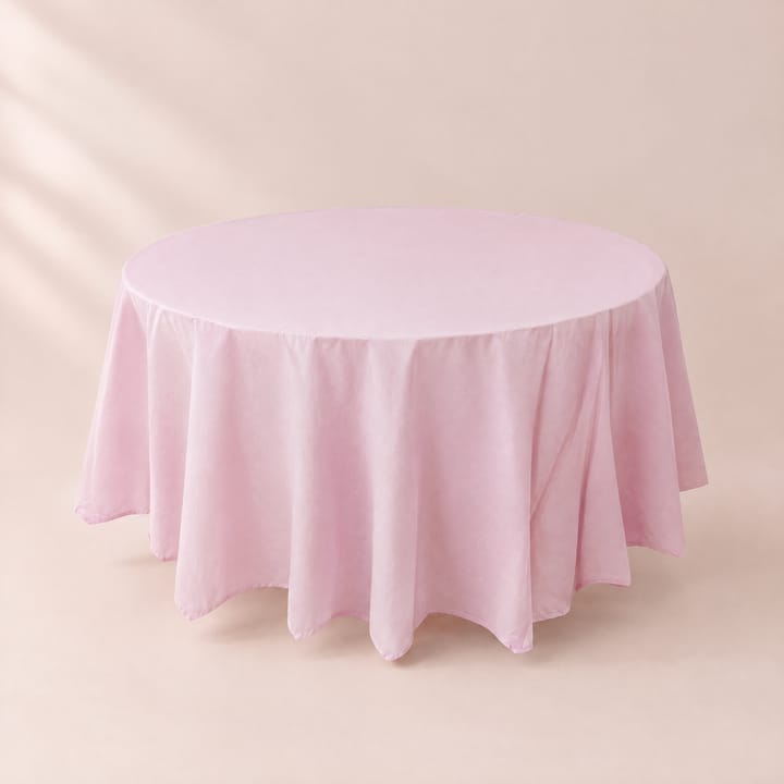 The Disposable Round Table Cover, Light pink