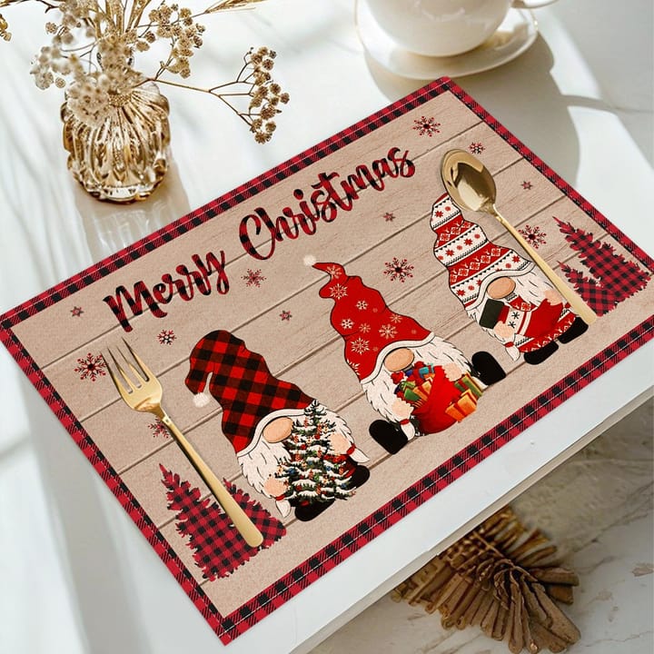 The Christmas Print Linen Placemat