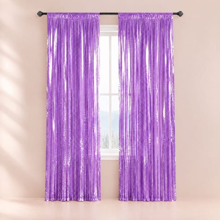 The Tinsel Foil Fringe Curtain, Pastel purple