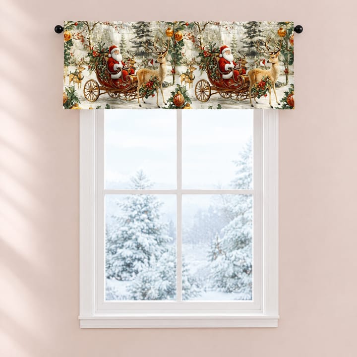 The Christmas Print Window Valance