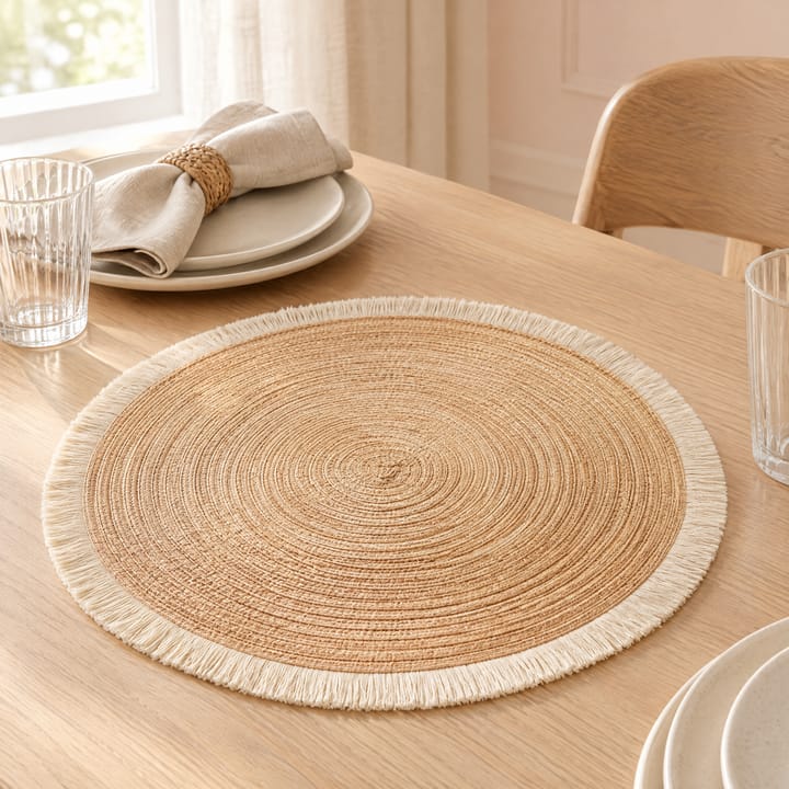 The Fringe Round Woven Placemat