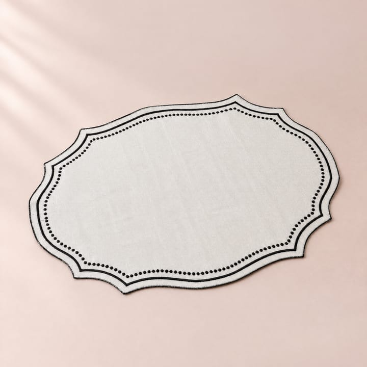 The Embroidered Frame Placemat, Black