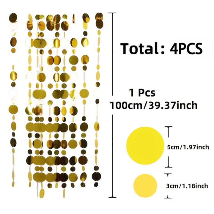 The Sequin Strand Backdrop, Gold