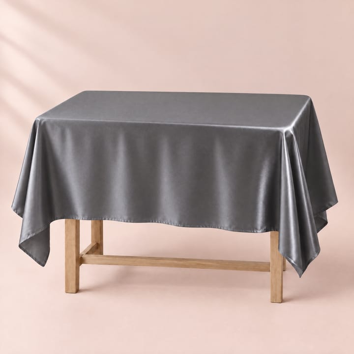 The Satin Rectangle Tablecloth, Silver gray