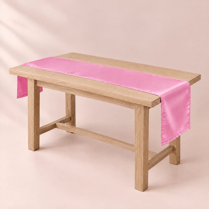The Satin Table Runner, Pink